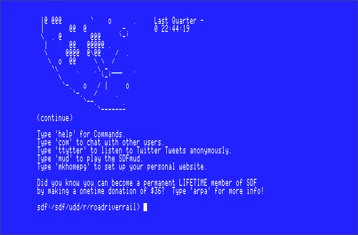 An SDF prompt from an Apple //gs...ahhhh